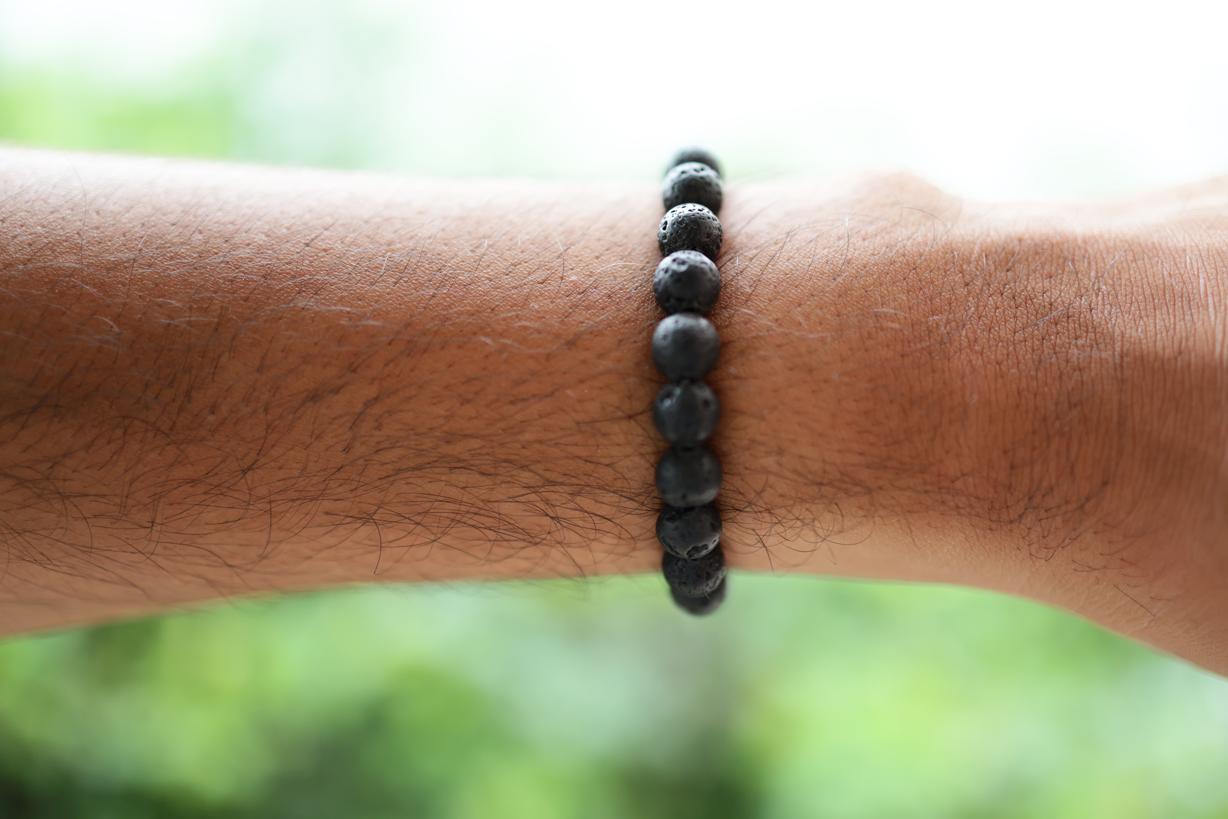Natural Lava Stone Healing Bracelet – Grounding Protection