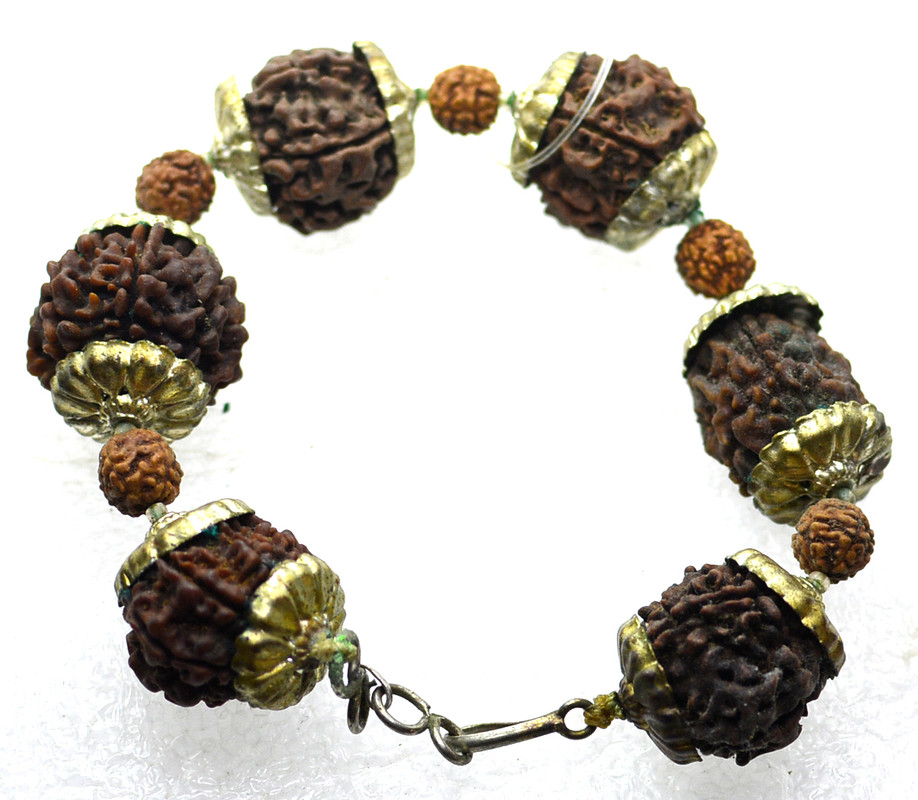 Brown Wooden Stretchable 5 Mukhi Rudraksha Beads Bracelet – RudraDivine